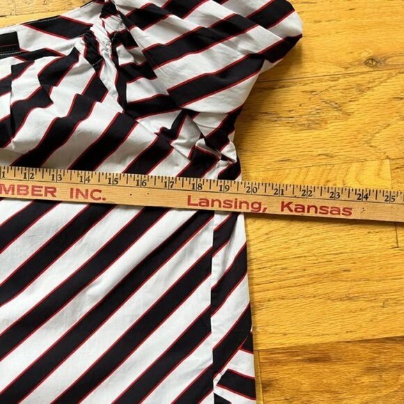 Marc Cain Black and White Striped Blouse - Picture 6 of 6